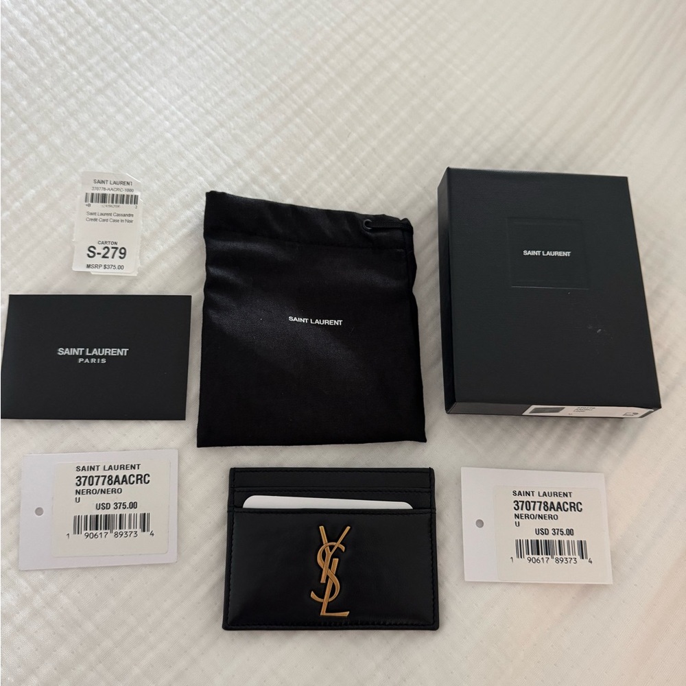 NWT and box Saint Laurent Cassandra Credit Card Wallet
